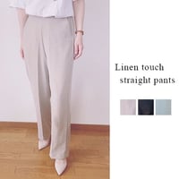 再入荷！リネンタッチ　タックストレートパンツ(4カラー)　01-pnt-01