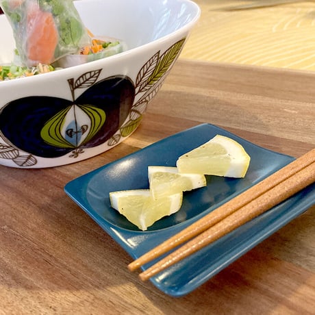【波佐見焼】aiyu（アイユー）重宝皿　マットブルー　箸置き＆醤油・薬味皿 【メール便アイテム】