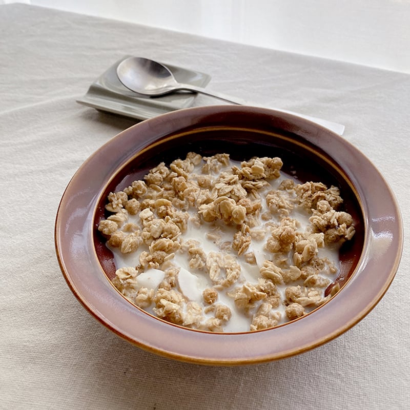 波佐見焼】aiyu（アイユー）motte-プレート（S）ブラウン ボウル/深皿