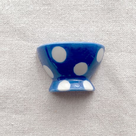 【波佐見焼】西海陶器くらわんか碗 箸置　ブルードット（水玉）　箸置き はしおき カトラリーレスト【メール便アイテム】