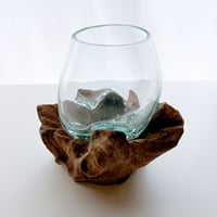CRAFT GLASS WOOD　流木ガラスオブジェ 12 L ハンドメイドガラス1点もの