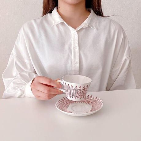 GUSTAFSBERG/グスタフスベリ / リンドベリ　 RED SALIX 　コーヒーカップ＆ソーサー