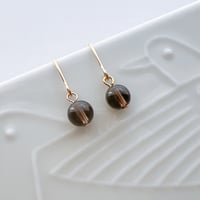 Flow accessories  スモーキークォーツゴールドピアス/イヤリング【メール便アイテム】