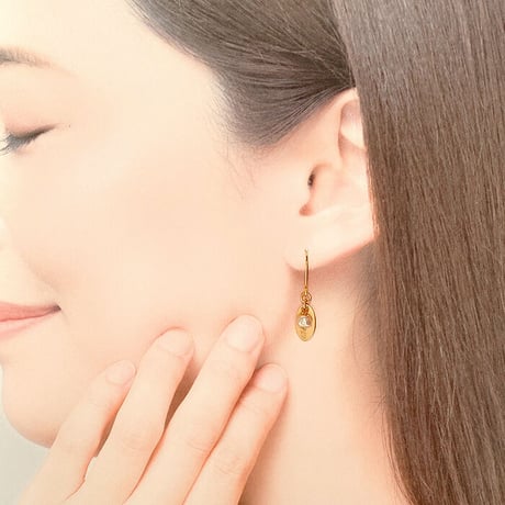 Flow accessories  Flowプレートピアス/イヤリング　アメジスト【メール便アイテム】