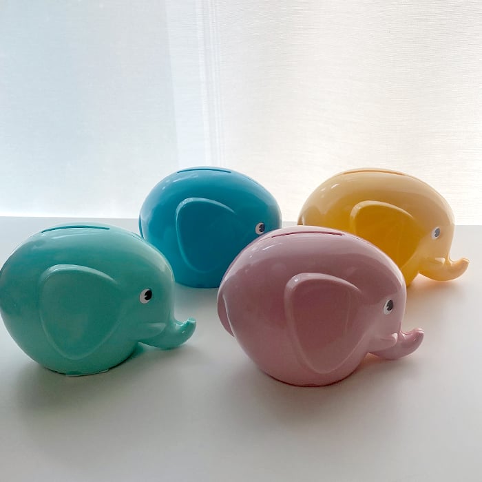 PALASET エレファントバンクS ゾウ貯金箱 フレンチピンク | Flow