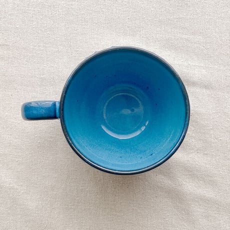 浜陶【波佐見焼】BLUE彫　スープマグ　カフェラテマグ　スープカップ