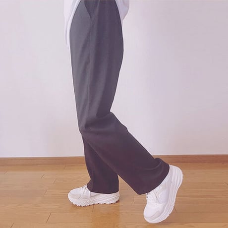 再入荷！リネンタッチ　タックストレートパンツ(4カラー)　01-pnt-01