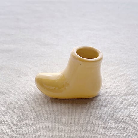 【波佐見焼】aiyu（アイユー）一輪はしおき　ブーツ　イエロー　箸置き＆一輪挿し＆つまようじ挿し兼用　【メール便アイテム】