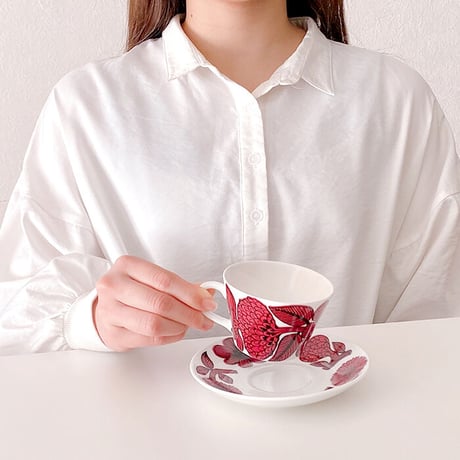 GUSTAFSBERG/グスタフスベリ / リンドベリ　 RED ASTER　コーヒーカップ＆ソーサー