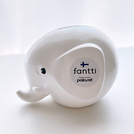 PALASET　エレファントバンクS 　ゾウ貯金箱  ホワイト