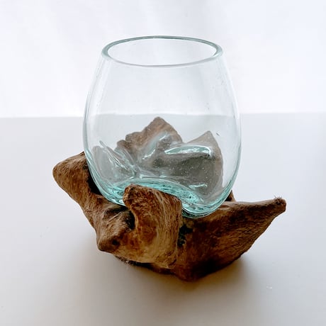 CRAFT GLASS WOOD　流木ガラスオブジェ 12 L ハンドメイドガラス1点もの