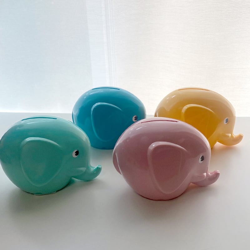 PALASET エレファントバンクS ゾウ貯金箱 ターコイズ | Flow