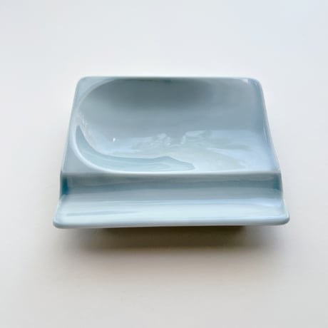【波佐見焼】aiyu（アイユー）重宝皿　水色釉　箸置き＆醤油・薬味皿【メール便アイテム】