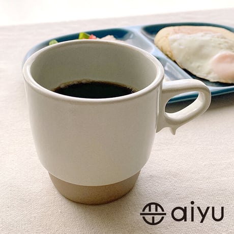 【波佐見焼】aiyu（アイユー）KIRITORU IRON 　マグ 　アイボリー