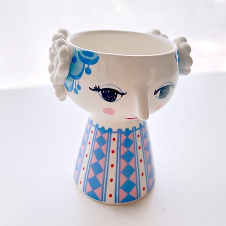 Bjorn Wiinblad/ビヨン・ヴィンブラッド　キャンドルホルダー Eva/エヴァ ブルー　フラワーベース/花瓶/フラワースタンド