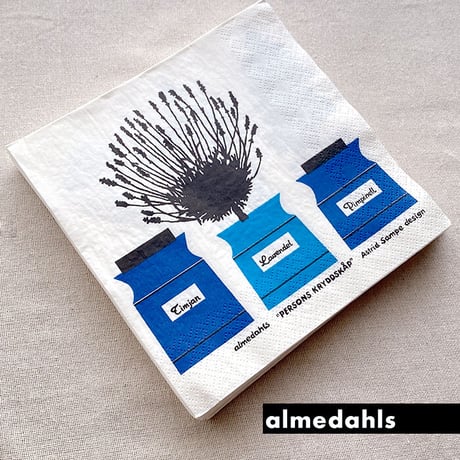 almedahls/アルメダールス　ペーパーナプキン20枚入り　ハーブポット　ブルー【メール便アイテム】