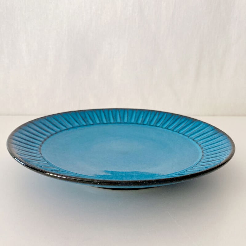 浜陶【波佐見焼】BLUE彫 フルーツ皿 平皿 取り皿 | Flow