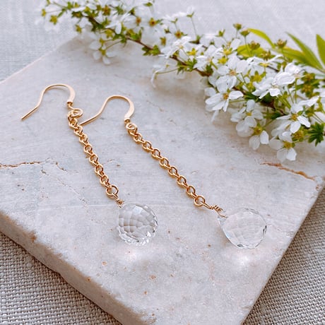 Flow accessories  クリスタルドロップピアス/イヤリング【メール便アイテム】