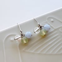 Flow accessories  ブルーレースアゲート＆クォーツシルバーピアス/イヤリング【メール便アイテム】
