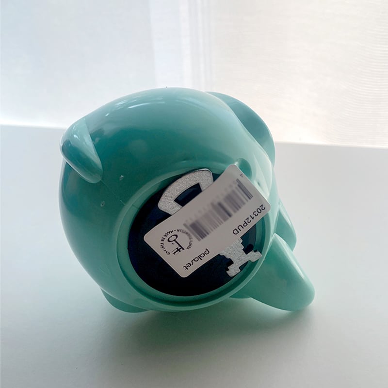 青緑色の象の貯金箱 Norsu ノルス 貯金箱 エレファントバンク 象 PALASET