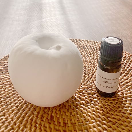 【西海陶器】essence of life / aroma stone りんごセット　アロマストーン/りんご　アロマオイル/ラベンダー＆スイートオレンジ