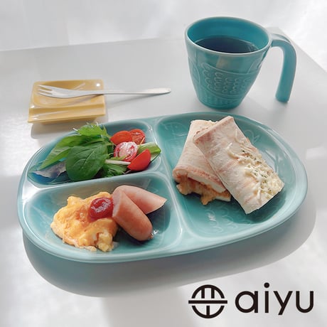 【波佐見焼】aiyu（アイユー）bird  ミディプレート　緑