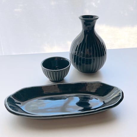 美濃焼　酒器セット　徳利/お猪口/おつまみ皿　3点セット