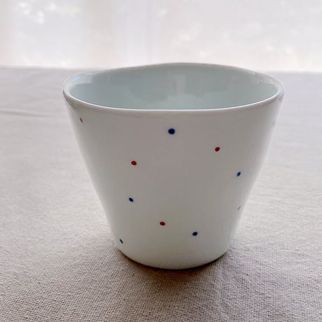 【波佐見焼】KIHARA(キハラ)　 NATURE カップ ドット　そば猪口/デザートカップ/スープカップ