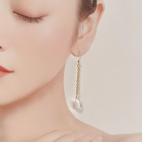 Flow accessories  クリスタルドロップピアス/イヤリング【メール便アイテム】