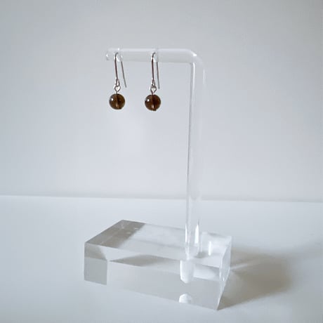 Flow accessories  スモーキークォーツシルバーピアス/イヤリング【メール便アイテム】