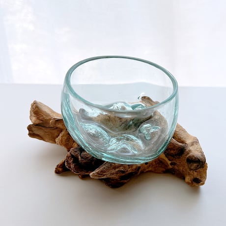 CRAFT GLASS WOOD　流木ガラスオブジェ 06　ハンドメイドガラス1点もの