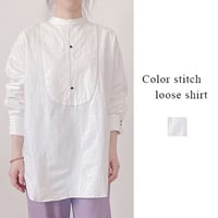 配色ステッチルーズシャツ(1カラー)　02-tops-11