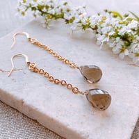 Flow accessories スモーキークォーツドロップピアス/イヤリング【メール便アイテム】