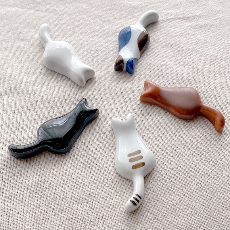 猫型箸置き 白 波佐見焼】西海陶器 ネコ箸置 白 箸置き はしおき カトラリー