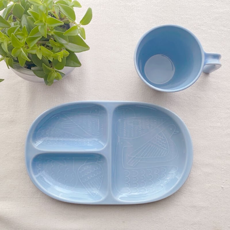 波佐見焼】aiyu（アイユー）bird ミディプレート ブルー | Flow