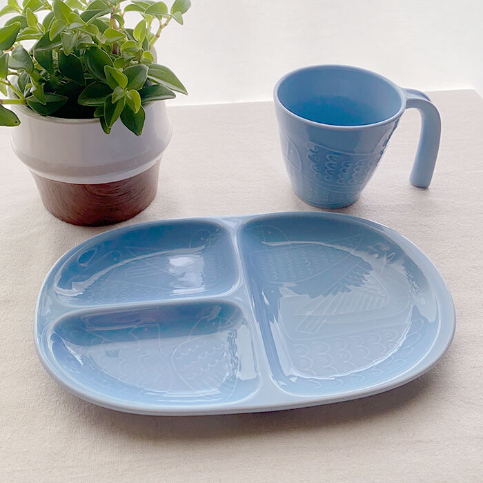 波佐見焼】aiyu(アイユー)bird ミディプレート ブルー | Flow 波佐見焼】aiyu(アイユー)bird ミディプレート ブルー | Flow