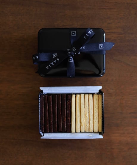 SARIS Cookies Sカン(S缶) - NOIR -  | クッキー缶 4種フレーバー -ノワール -