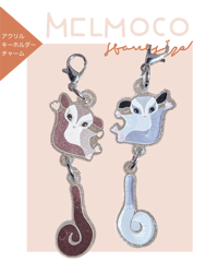 ゆらゆらアクリルチャーム④モザイク(表)𓄛＆小豆色(裏)𓄛