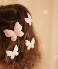 【Little Marshmallow】Glitter Butterfry Clip // 3色展開
