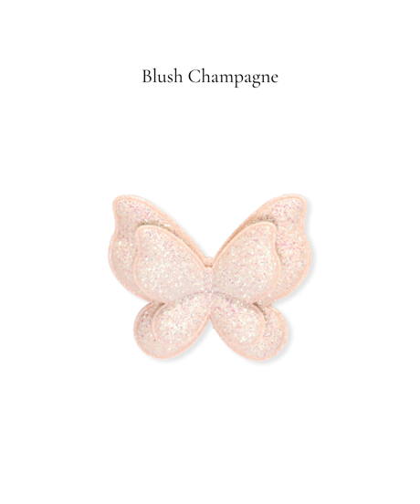 【Little Marshmallow】Glitter Butterfry Clip // 3色展開