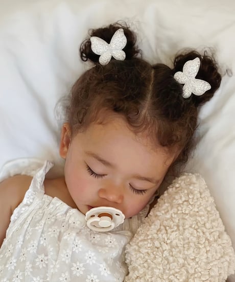 【Little Marshmallow】Glitter Butterfly Pigtail Clips // 3色展開