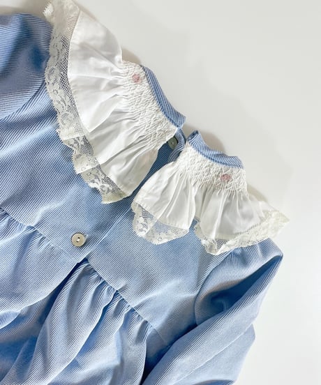 【fofettes】Blue Smocked Dress