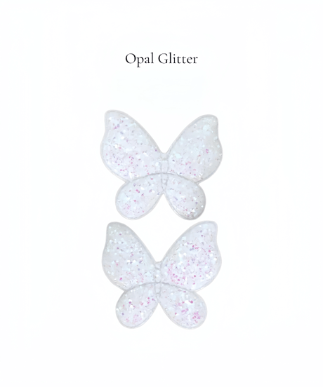 【Little Marshmallow】Glitter Butterfly Pigtail Clips // 3色展開