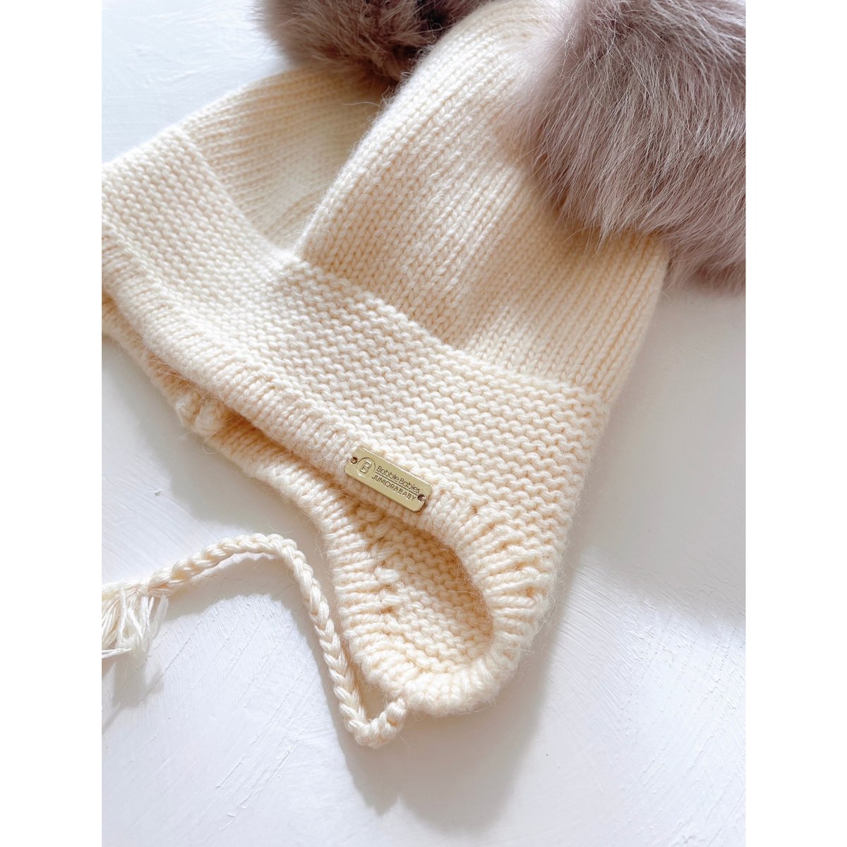 【CA4LA 】⭐美品⭐ベレー帽⭐マシュマロ2ファー付き⭐ポンポン CA4LA 】⭐美品⭐ベレー帽⭐マシュマロ2ファー付き⭐ポンポン