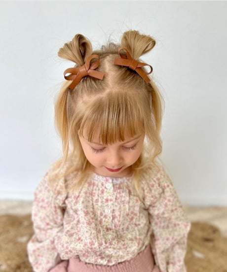 【Little Marshmallow】Leather Bow // 4色展開