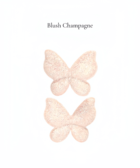 【Little Marshmallow】Glitter Butterfly Pigtail Clips // 3色展開