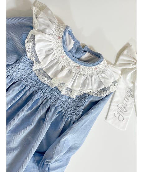 【fofettes】Blue Smocked Dress
