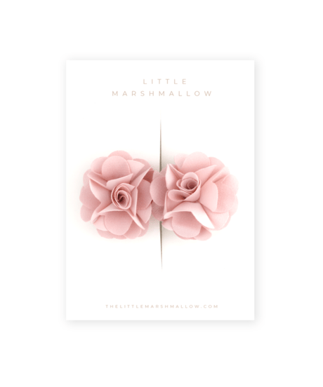 【Little Marshmallow】Rose Satin Clip