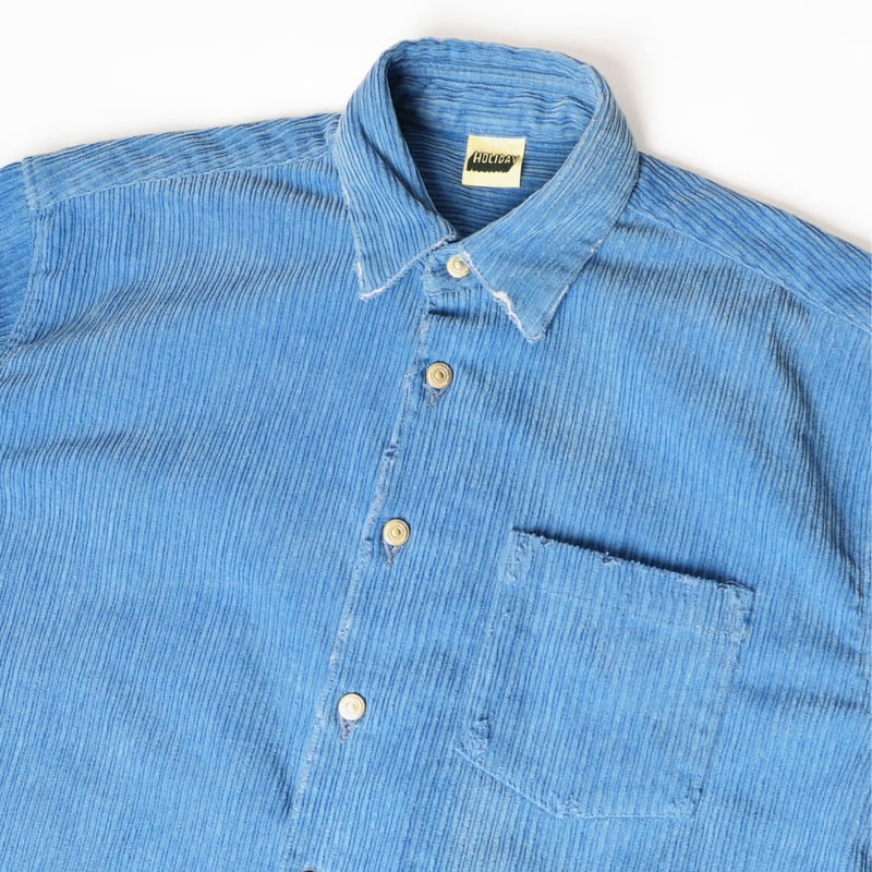 DAMAGE CORDUROY BIG SHIRT JACKET (BLUE) | Tavy