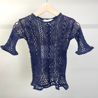 STRETCH LACE S/S TEE (Navy)